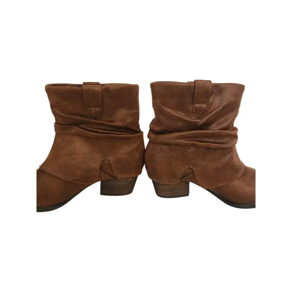 New Bella Vita Twyla Bootie Brown Western Boot 8.5M